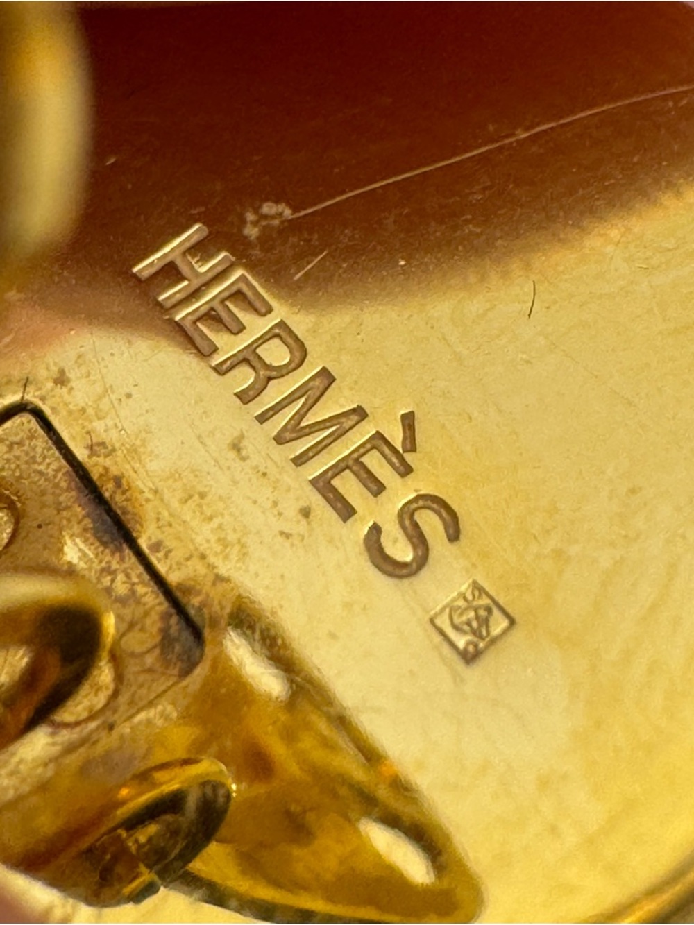 ✨🛍️ Hermès Gold and Pink Eclipse Clip-On Earrings - Picture 4 of 5